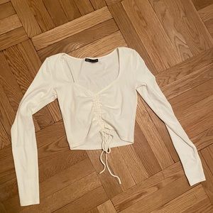 Zara scrunch tie top